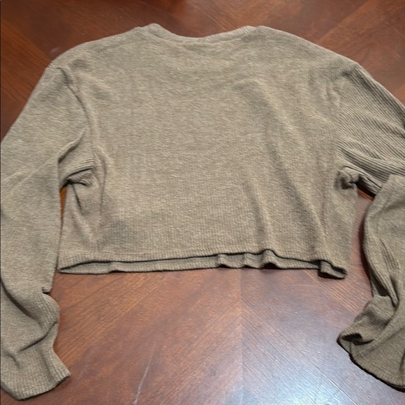 Urban Renewal Tan Crop Top remnants soft ribbed stretch - Picture 10 of 10